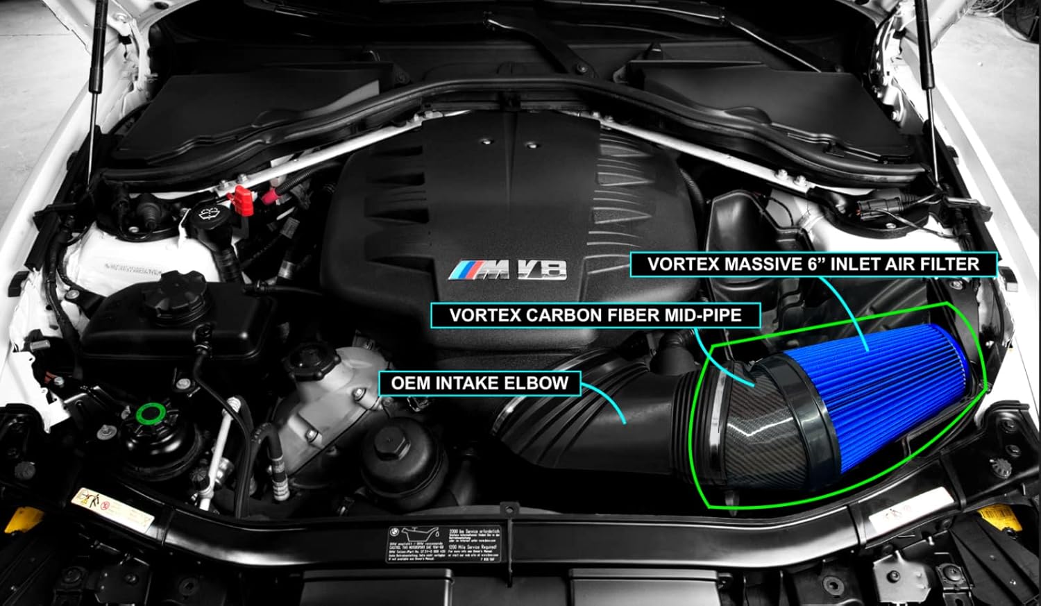 Cold Air Intake System for BMW E92 E90 E93 M3 2007-2013 6