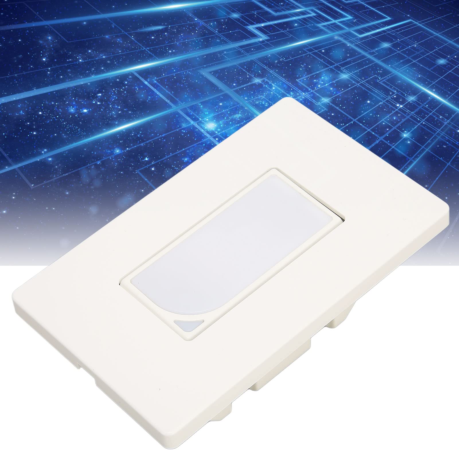 Interruptor de Luz Regulable Inteligente WiFi para, Luz Nocturna RGB en la Pared, Interruptor de Inalámbrico para Dormitorio Infantil, PC, Metal Blanco