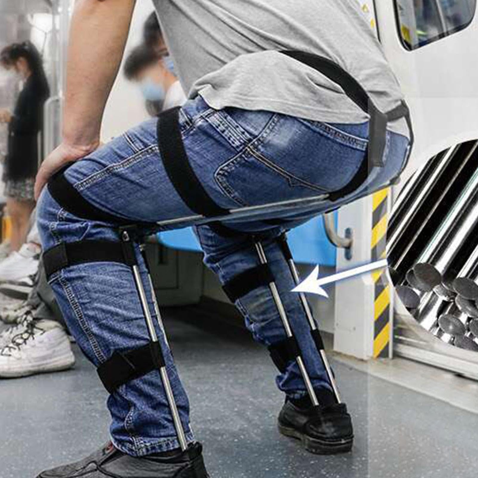 Charles - Silla Invisible – Taburete Invisible portátil