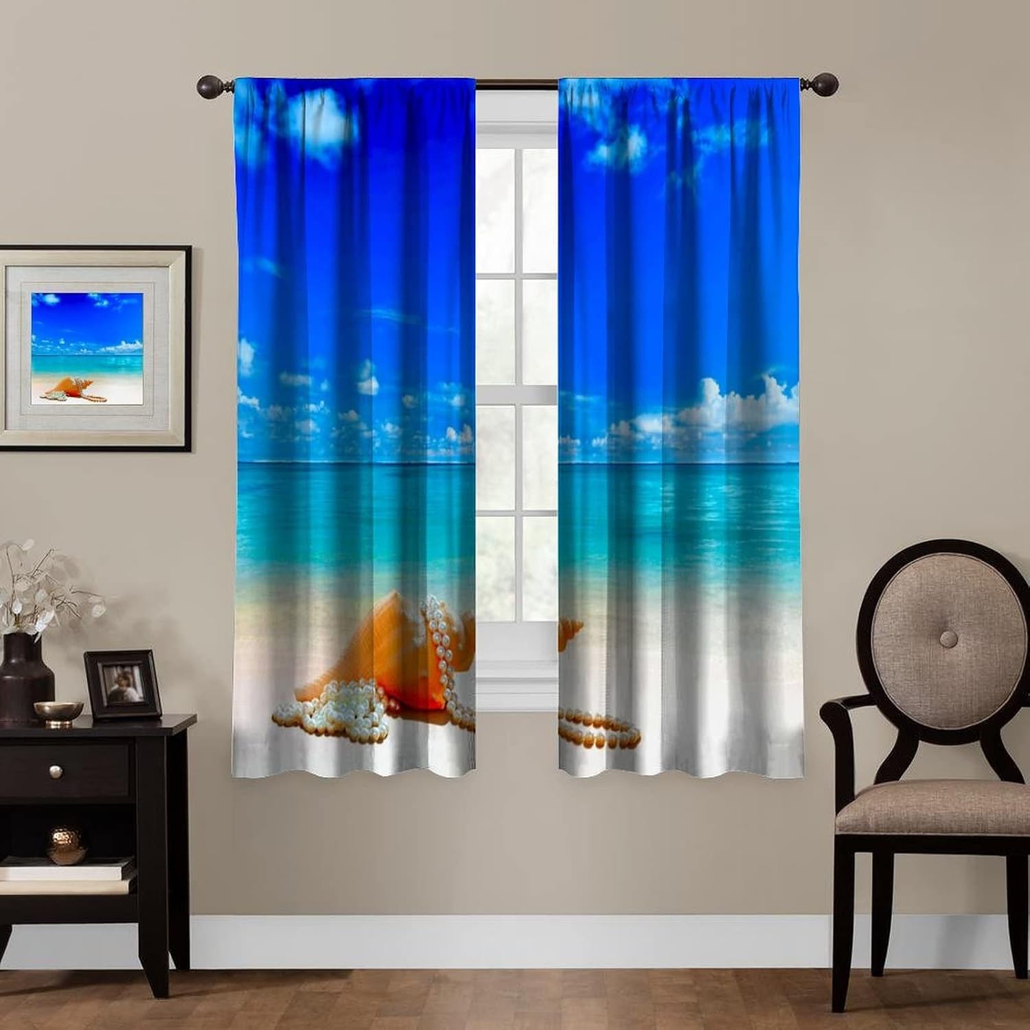 CAALO DreamKingdom - 2 PCS Solid Sheer Window Curtains/Drape/Panels/Treatment