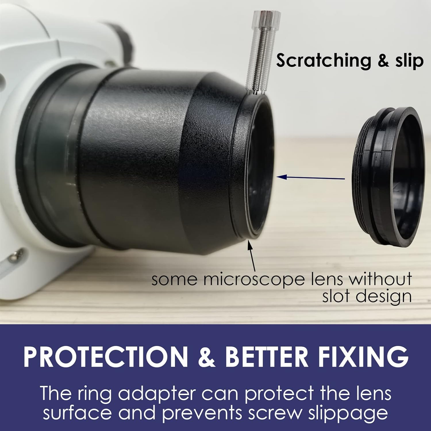 Light Microscope LED Ring Illuminator, Adjustable 144 LEDs Ring Light Source for Industry Monocular Binocular Trinocular Stereo Microscope & Camera