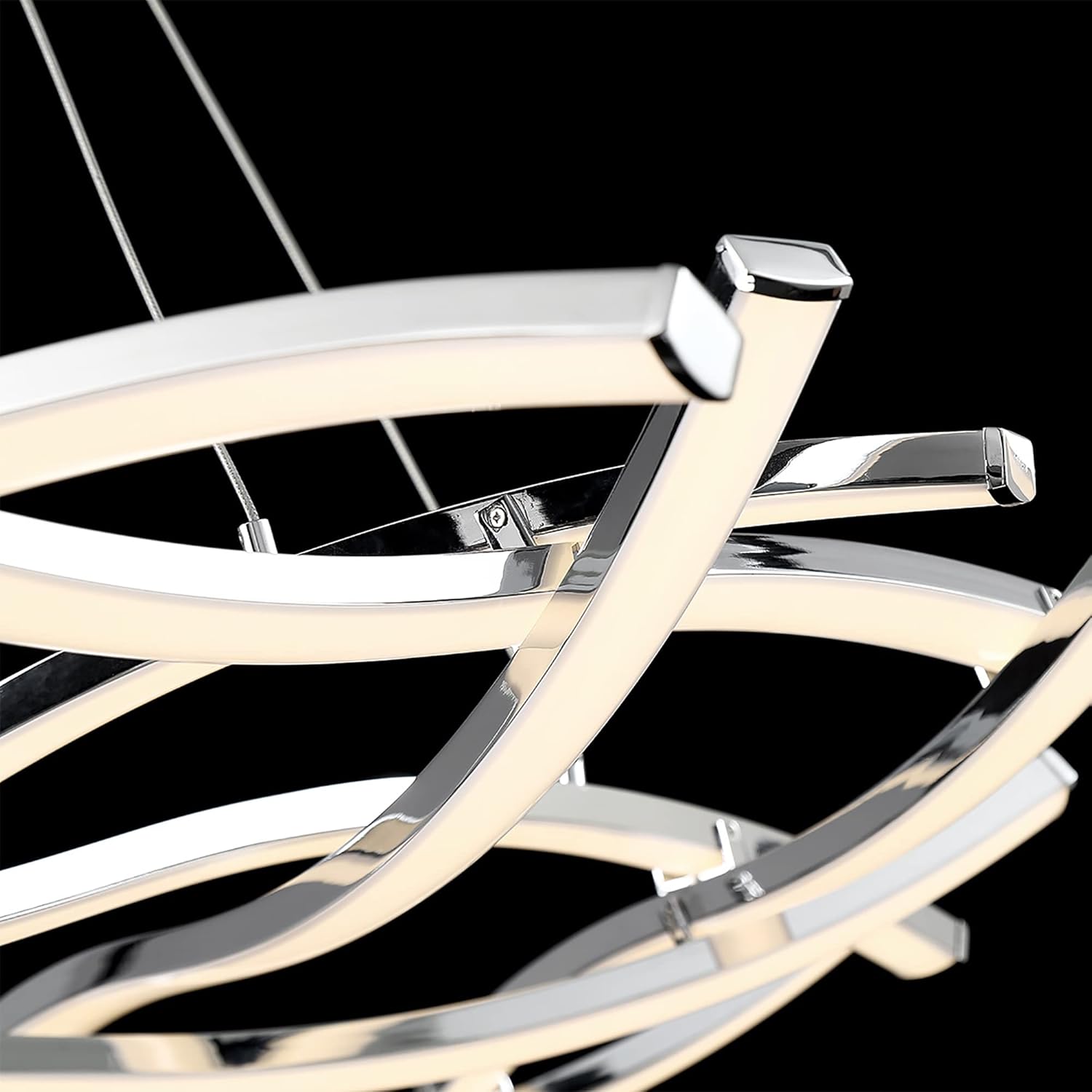 WAC Lighting dweLED, Divergence 44in LED Chandelier in Chrome