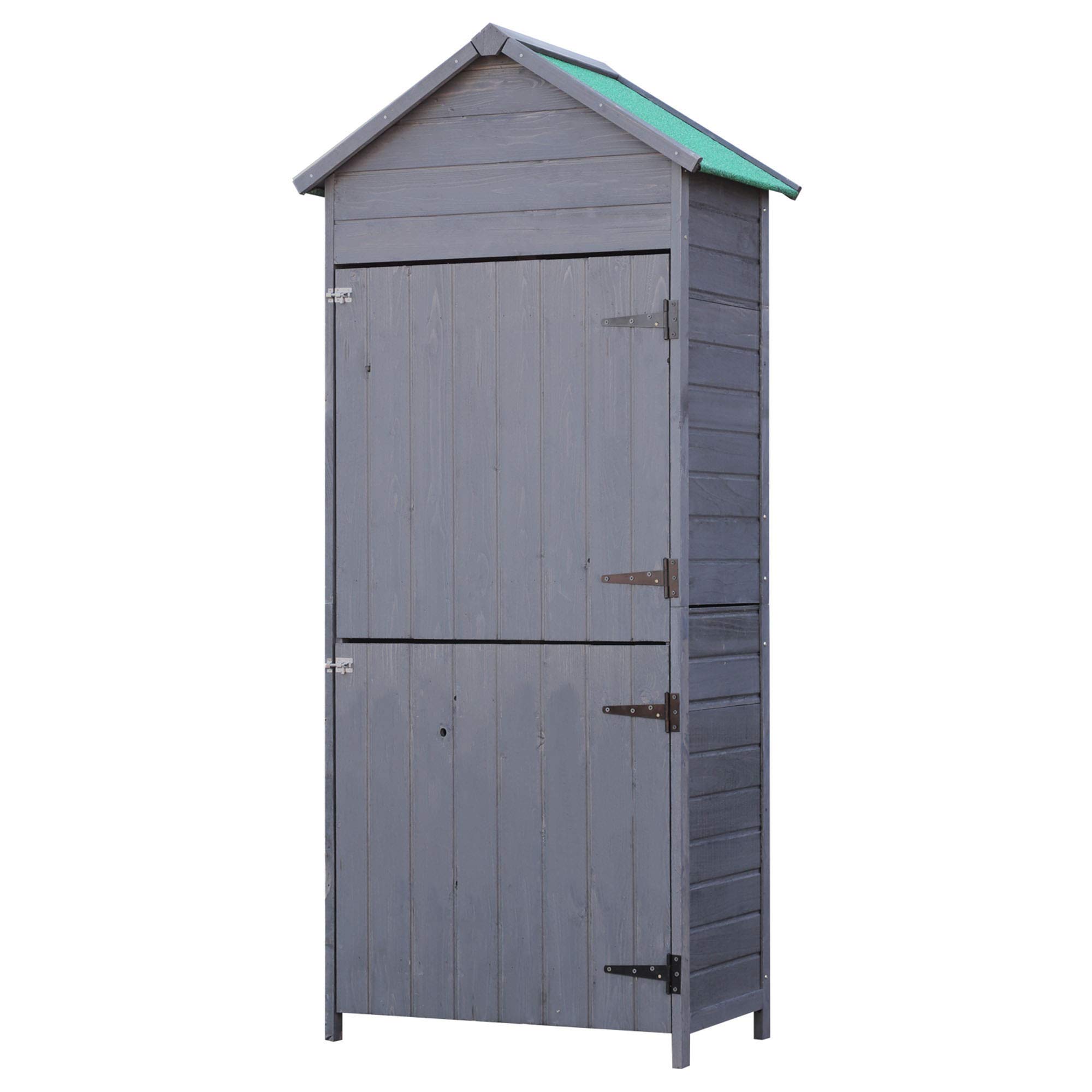 Buy Outsunny 89 x 50cm Garden Shed 4Tier Wooden Garden Outdoor Shed 3