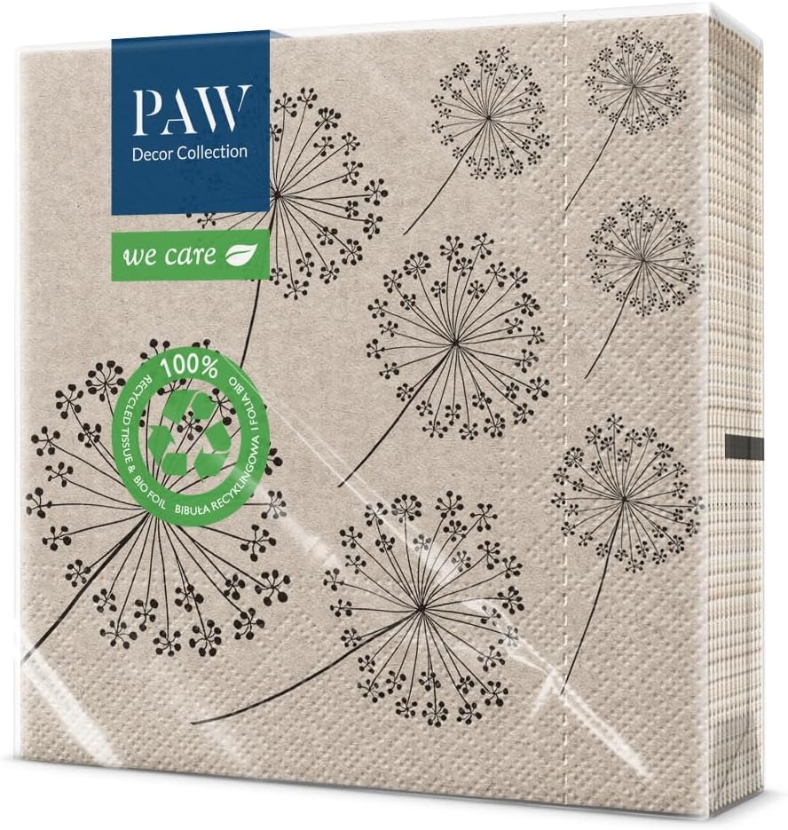 AnyDesign Lot de 80 serviettes en papier jetables Motif vache des Highlands rustiques 16,5 x 16,5 cm