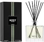 NEST New York Reed Diffuser, Bamboo - 5.9 fl oz - Fragrance for Up to 90 Days - Reusable, Refillable Glass Holder - Includes 8 All-Natural Reed Sticks - Flame Free