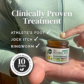 Puriya Clinically Proven Antifungal Cream for Skin Fungus, Extra-Strength Athletes Foot Cream Treatment, Jock Itch, Ringworm Treatment for Humans, Anti Fungal Itchy Skin Relief with Tea Tree Oil