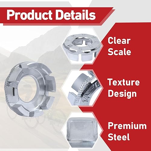 Miniatura 5 de Juego de 4 herramientas de llaves de radios de bicicleta, 8 piezas, herramienta de llave de radios profesional total para reparación de ruedas de
