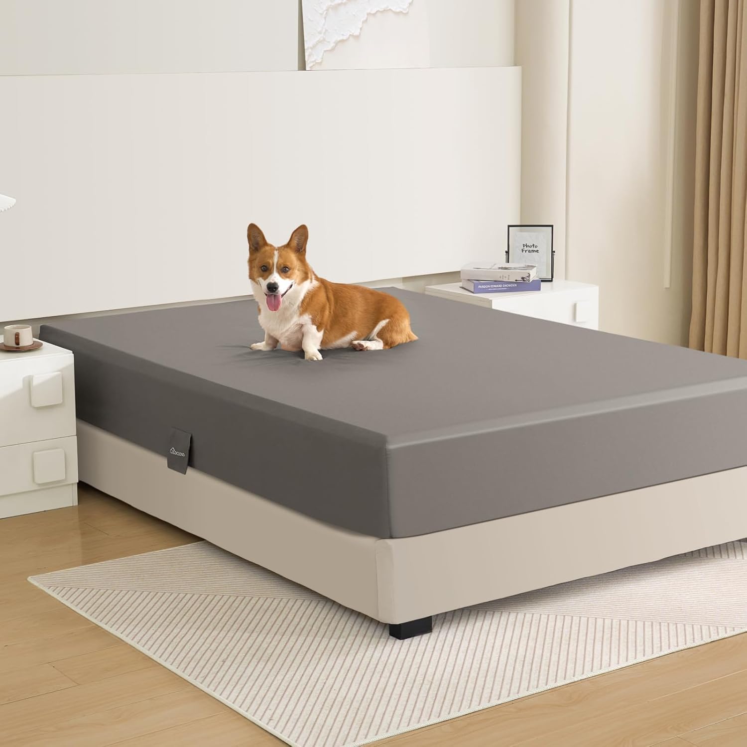 King Fitted Sheet, 100% Long-Staple Cotton Dual-Lock Fitted Sheet for King Bed, Luxury Soft and Comfort, 1000 Thread Count, Deep Pocket Fits 9" to 16" Mattress