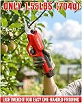 Cordless Electric Pruning Shears, SK5 Blade & 2000mAh Removable Battery Powered Pruning Shears with Hand Pruners for Gardening, Tree Branch & Orchard Trimming (Red)