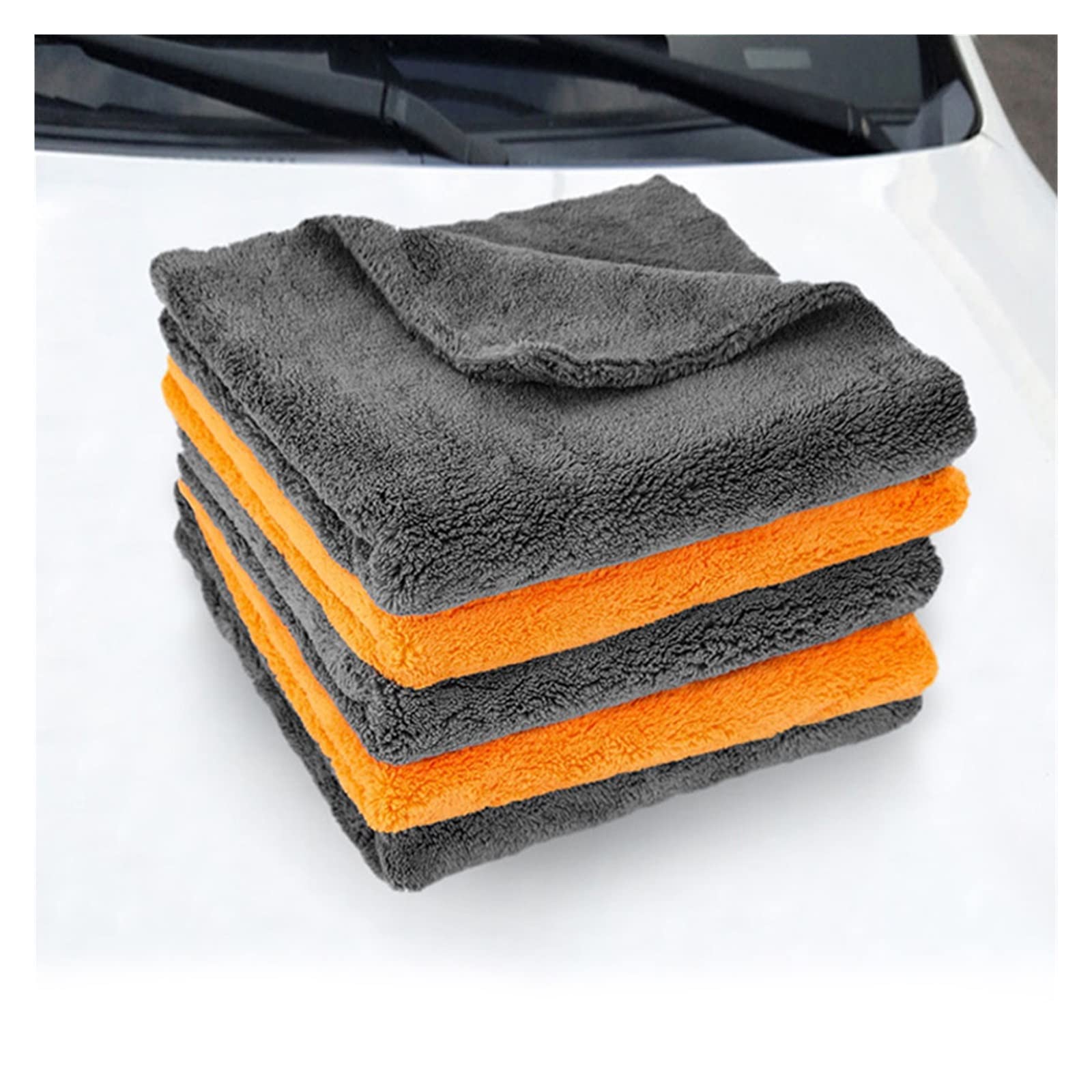 40 stücke 40X40cm Mikrofaser Handtücher Auto Pflege Waschen Verdicken Handtuch Auto Detaillierung Trocknen Tuch Reinigung Werkzeug Auto Waschen Zubehör für Autopflege(Gray)