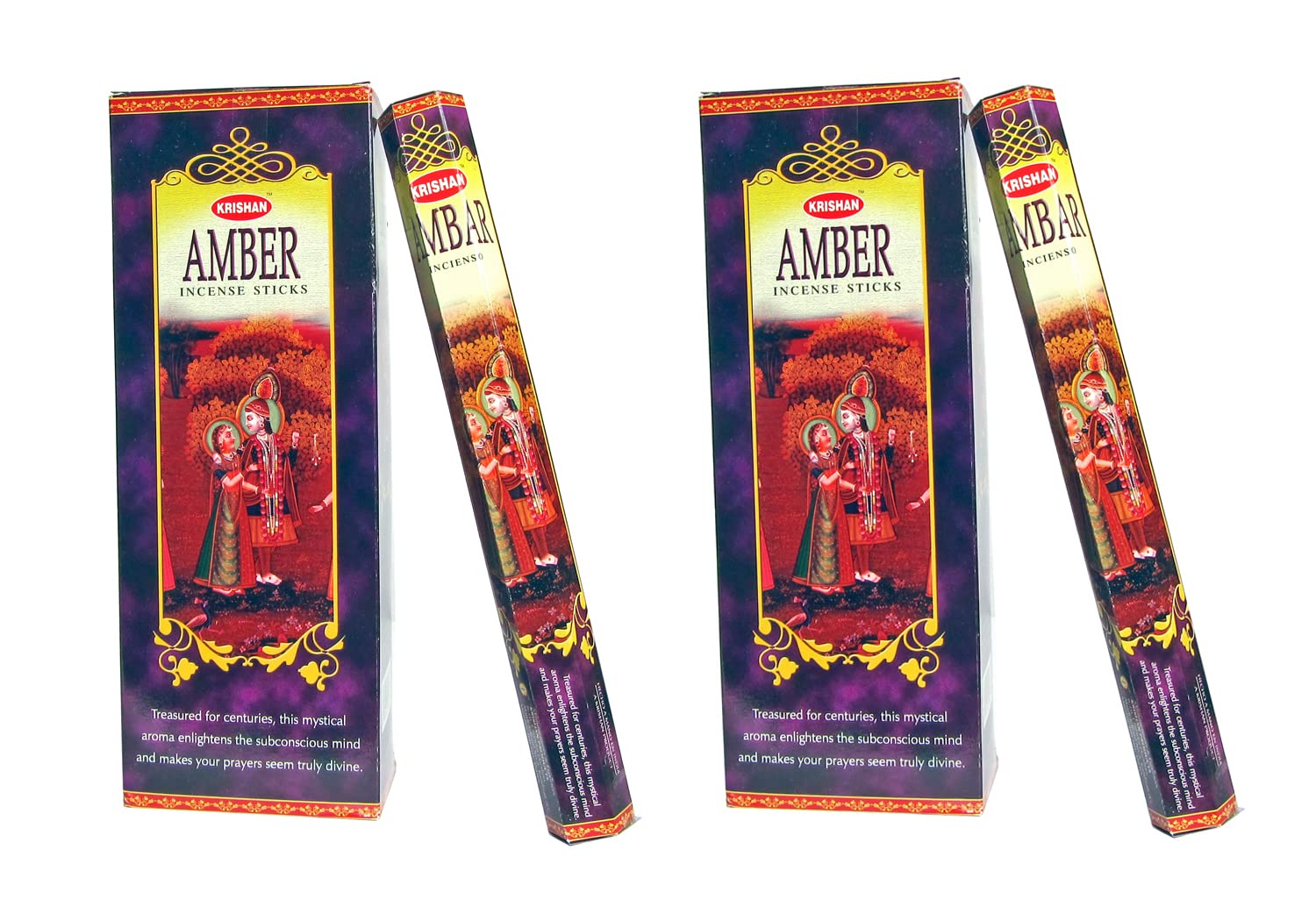 Fenny's Creations Incense Sticks Indian Hand Rolled Aromatherapy 240 Joss Sticks Relaxing Stress Aromatherapy Relief Meditation Yoga Refreshing Sensuality (Amber)