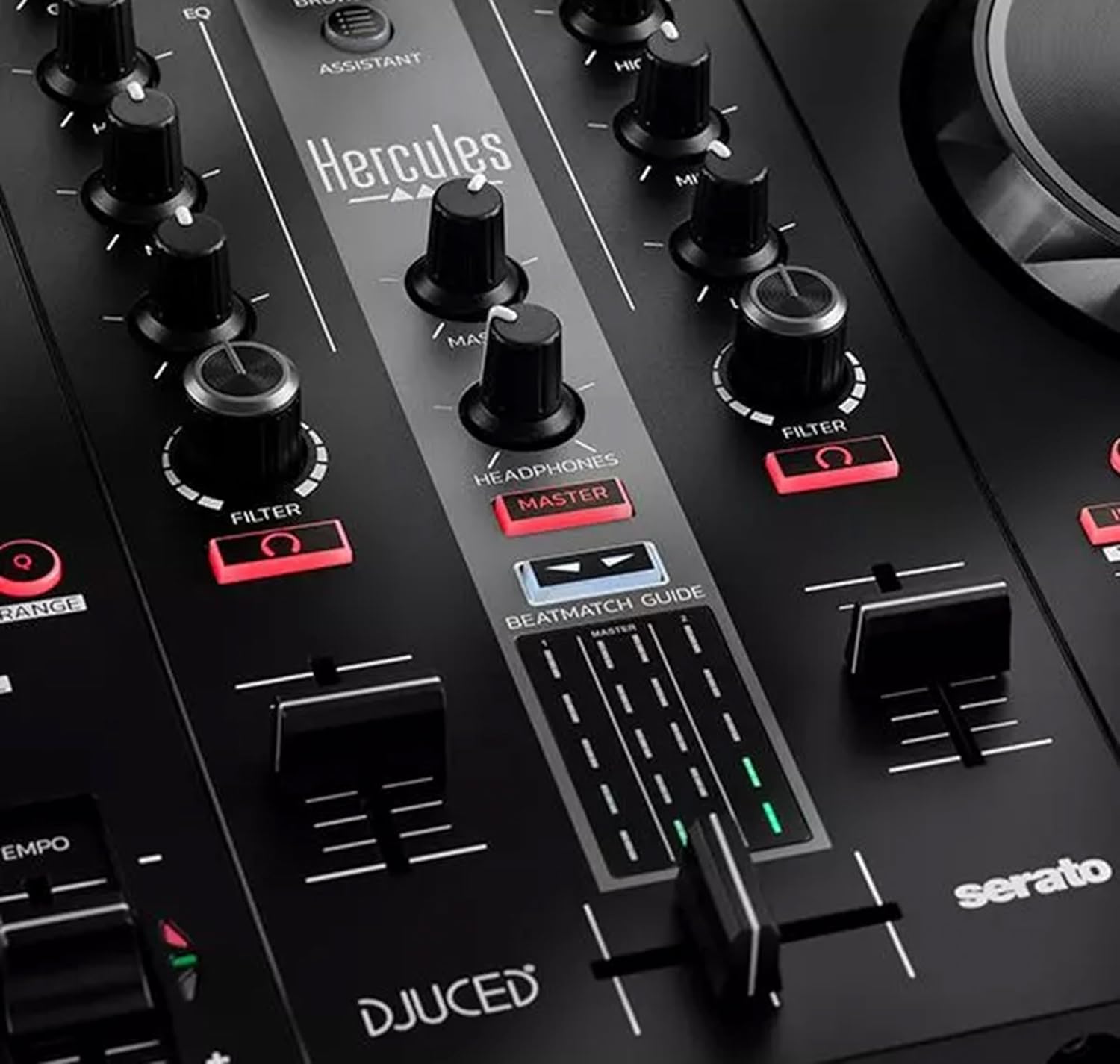 Hercules DJControl Inpulse 300 MK2 2-Channel DJ Controller Bundle with Case, TRS-to-RCA Breakout Cable, and Austin Bazaar Polishing Cloth