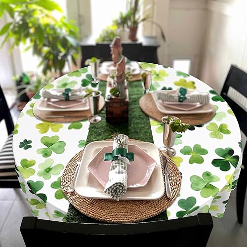 Miniatura 10 de SuQKXCo Mantel redondo de 60 pulgadas para el Día de la Madre, Día de San Valentín, diseño de búfalo, a cuadros, color rosa y rojo, a prueba de