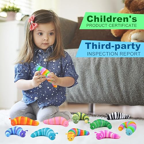 Miniatura 5 de Vilalatfan Mini juguetes sensoriales para ansiedad de babosas, juguetes sensoriales para adultos y niños, recuerdos de fiesta, 4 piezas de juguetes