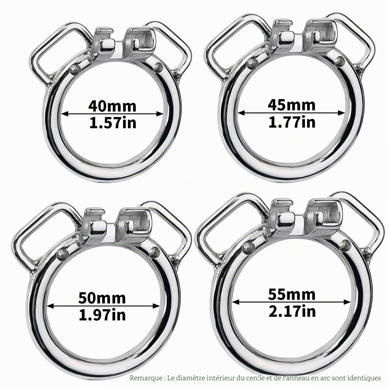 AMAZBEE Cage de Chasteté Gode Pénis Portable Adulte Petite Cage de Pénis Sangle Réglable Masturbateur en Silicone pour les Femmes SM Fétichiste Bondage Jouets Sexuels (Black-45mm)