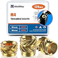 Vista 23 de 400Pcs de insertos roscados, kit surtido de tuercas moleteadas métricas de rosca hembra M2 M2.5 M3 M4 M5 M6, inserto de latón de ajuste térmico