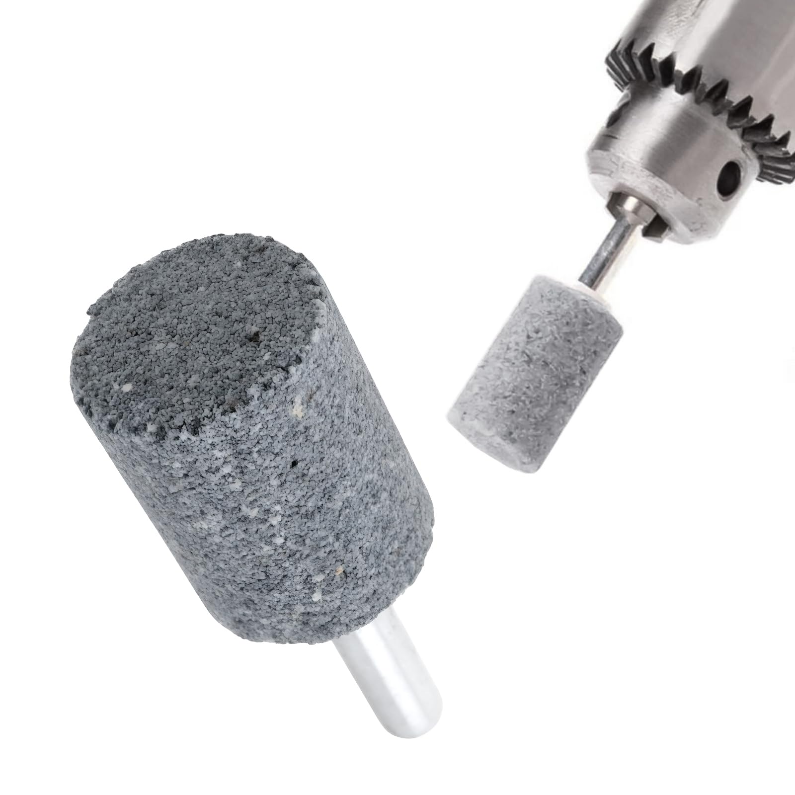 10 Pezzi Di Pietre Abrasive Cilindriche Da 6 Mm Montate Su Una Punta Da Trapano Per Lucidatura 6x20x26 Mm