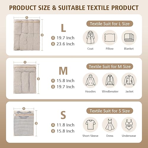 Miniatura 2 de HEAVYWOOD 6 piezas de malla de algodón orgánico bolsa de lavado para lavadora, bolsas de lencería para lavar prendas delicadas con cremallera