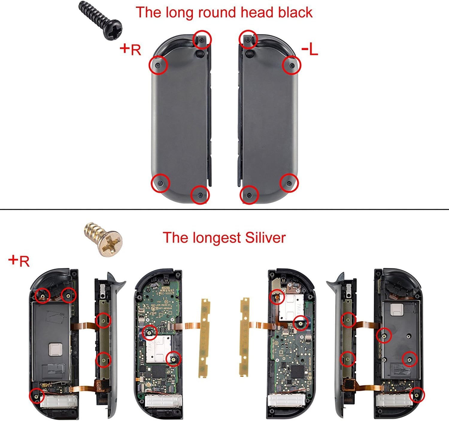 eXtremeRate Cross Opening Screwdrivers Kit, Assemble Disassemble Tools Set with Springs and Tweezers Screws for Nintendo Switch Console Joy Con