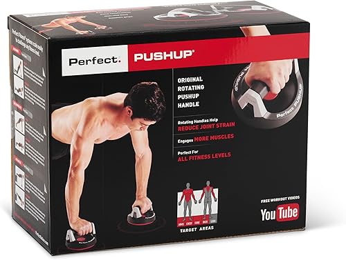Miniatura 7 de Perfect Fitness Perfect Push Up - Asas de empuje giratorias, par, 6.75 x 6.75 x 4.75