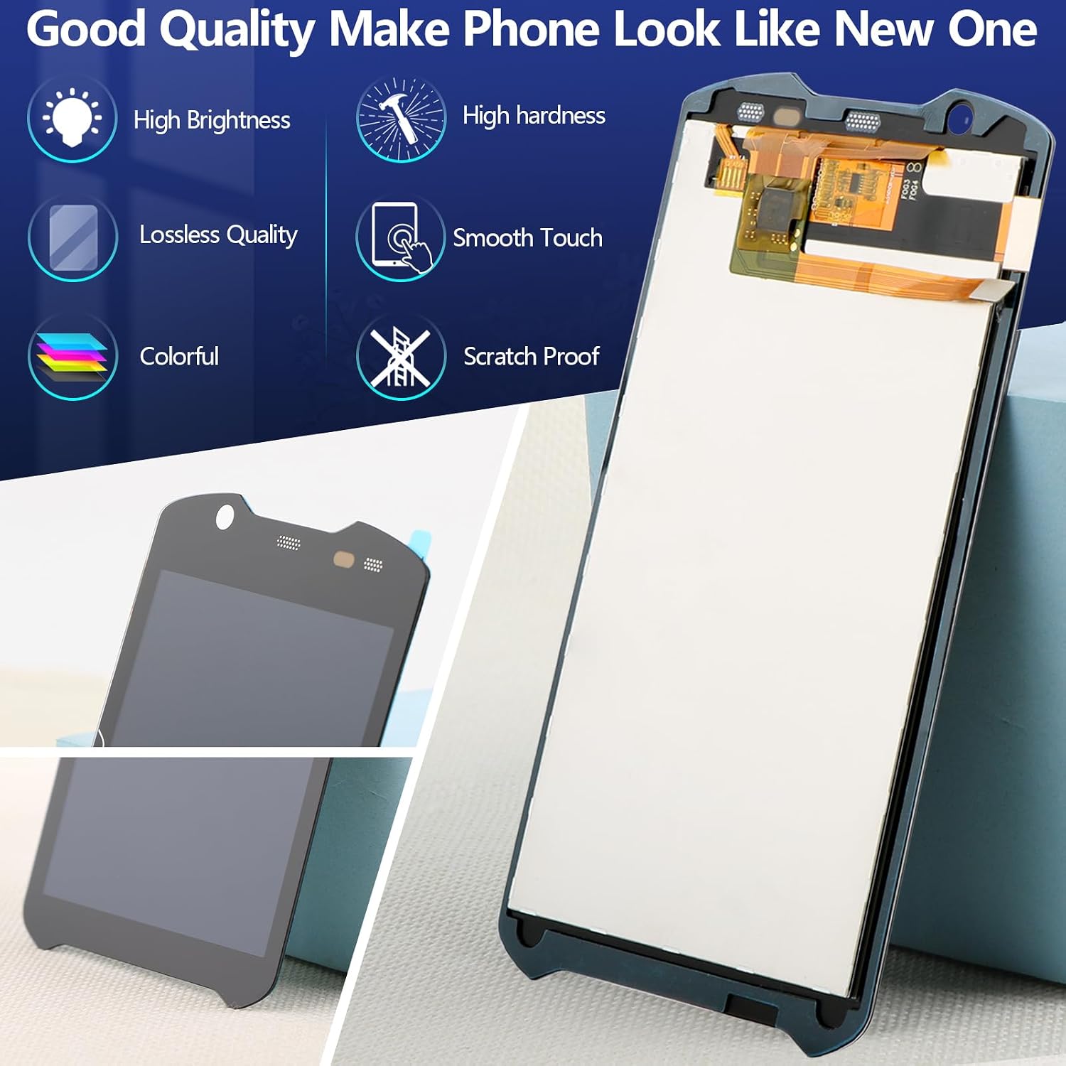 for Zebra TC52 Screen Replacement for Zebra TC57 TC52X TC520L TC52AX TC57X Display Touch Screen Digitizer Assembly Replacement with Tools（with Back Cover Adhesive） image 3