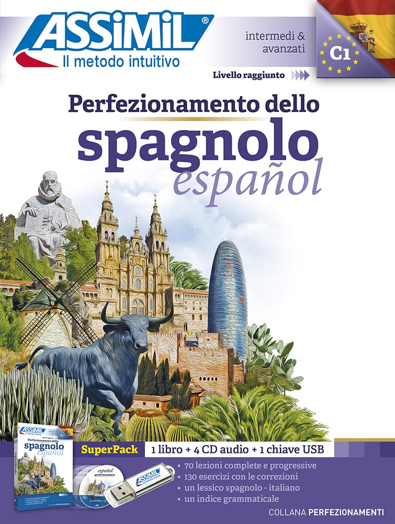 Perfezionamento Dello Spagnolo Superpack: Méthode d'apprentissage d'espagnol niveau confirmé pour Italiens