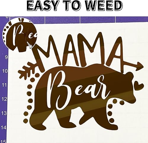 Miniatura 3 de Lya Vinyl Vinilo permanente marrón brillante, color marrón brillante, rollo de vinilo adhesivo permanente de 12 pulgadas x 50 pies para Silhouette