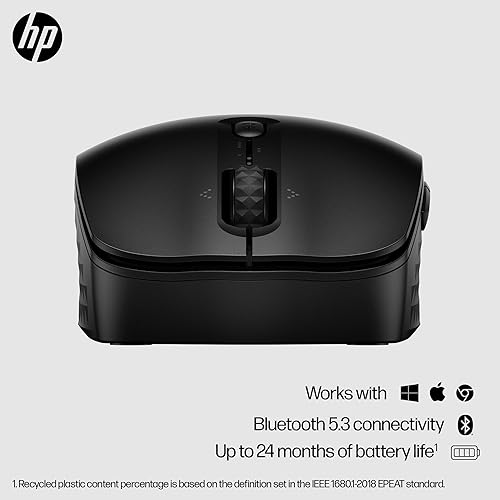 Miniatura 2 de HP Ratón Bluetooth programable 420  Bluetooth con par rápido a 3 dispositivos múltiples, batería de 2 años, 4K DPI, clics silenciosos, compatible
