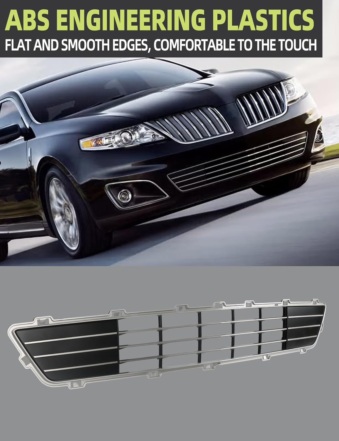Front Bumper Lower Grill Compatible with Lincoln MKS 2009-2012 Front Driver Passenger Side OEM 8A5Z-17K945-CB
