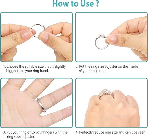 Miniatura 4 de Ajustador de tamaño de anillo invisible para anillos sueltos, ajustador de anillo, se adapta a cualquier anillo de anillo protector espaciador