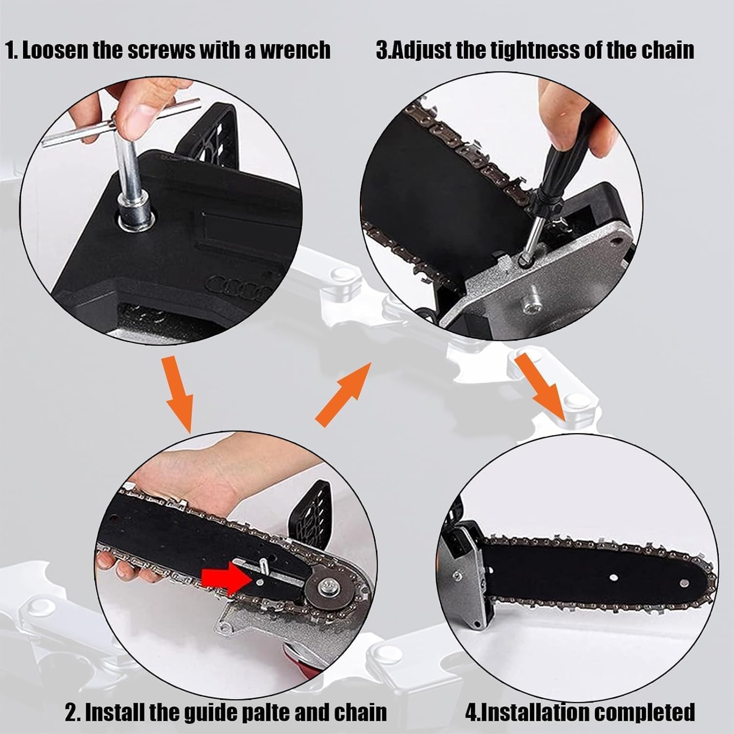 5 Pack 6 Inch Chainsaw Chain 5 Pcs Replacement Chains for 6-inch Cordless Electric Portable Mini Chainsaws，6Inch Chainsaw Chains for Pruning Shears and Wood Cutting 37 Drive Links