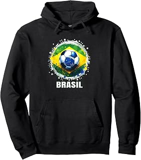 Brazil Player Boys Kids Men Youth Teens Brazil Pullover Hoodie