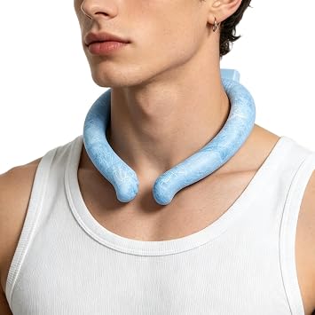 Neck Cooler - Wearable Chill Collar Insulated Refresh Band Leakproof Cooling Wrap | Reusable ICY Tube Temperature Reducer for Hot Weather Outdoor Indoor Sports Exercise Kitchen