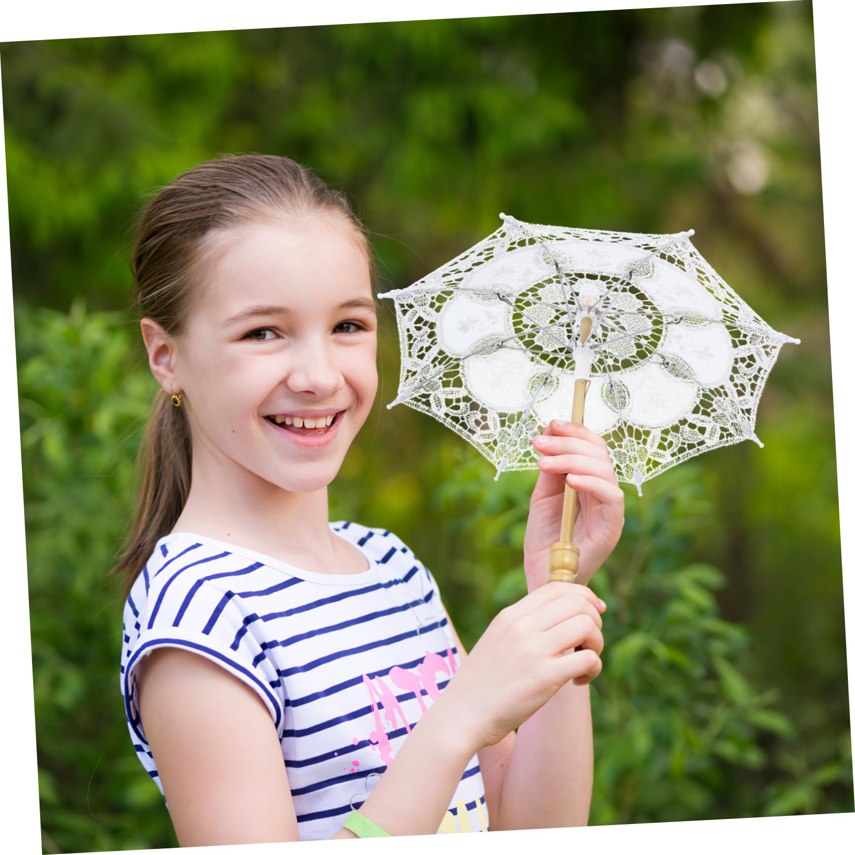 SOIMISS 12stücke Braut Dekorationsschirm Aus Eleganter Spitzen-regenschirm Für Hochzeiten Fotografie Besondere Anlässe Leicht Und Tragbar
