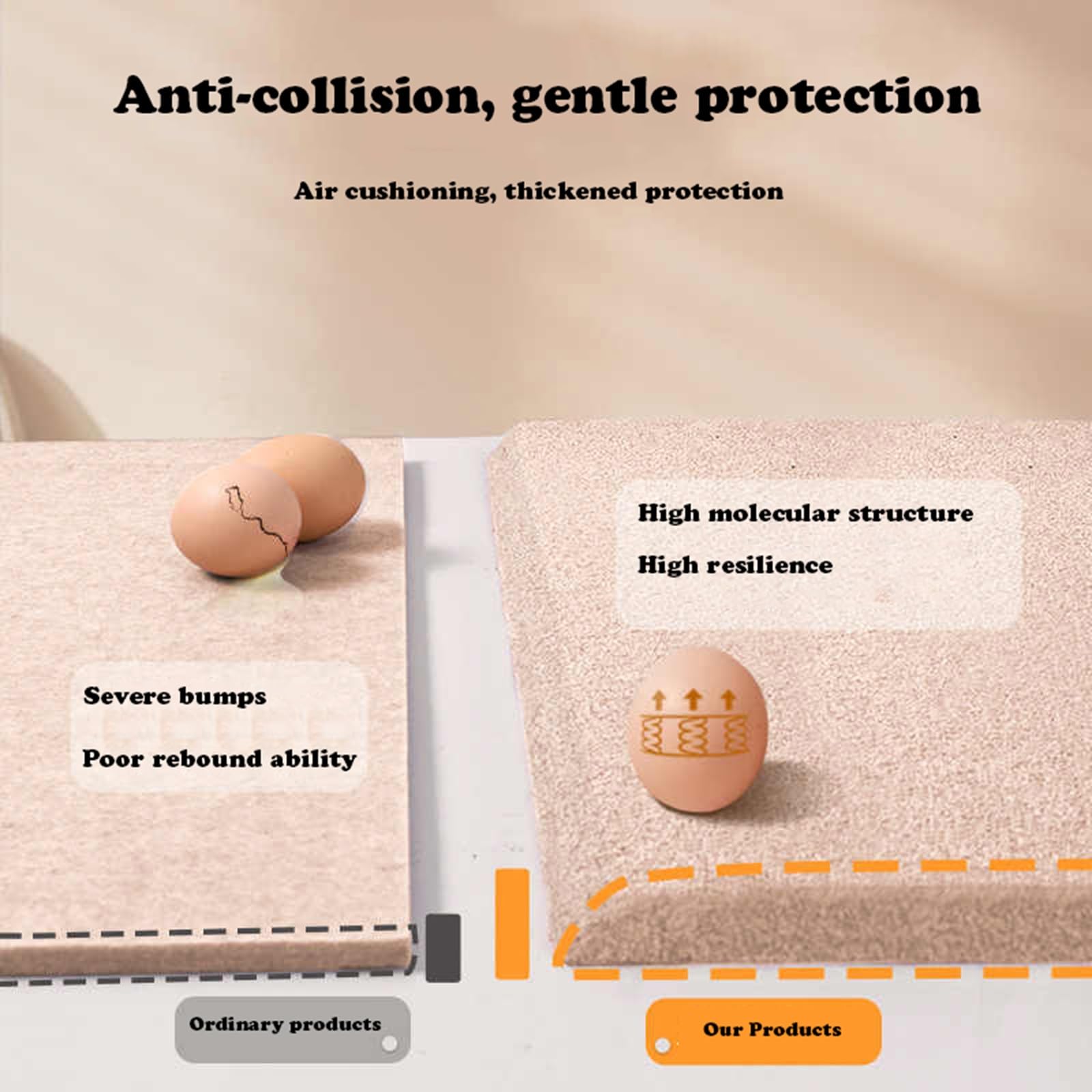 Tapis de Sol Anti-Collision pour Enfants, tête de lit autocollante, Panneaux muraux rembourrés, Isolation Thermique, Tapis en Mousse, revêtement Mural décoratif (Gris Clair, 10 pièces)
