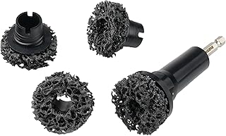 K234 Wheel Hub Resurfacing Kit, Brake Surface and Stud Cleaner, 1/4-Inch Hex Drive, 4 Pads