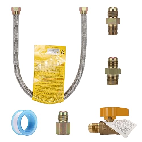 Solimeta 22-Inch Universal Gas Appliance Hook-Up Kit – Stainless Steel