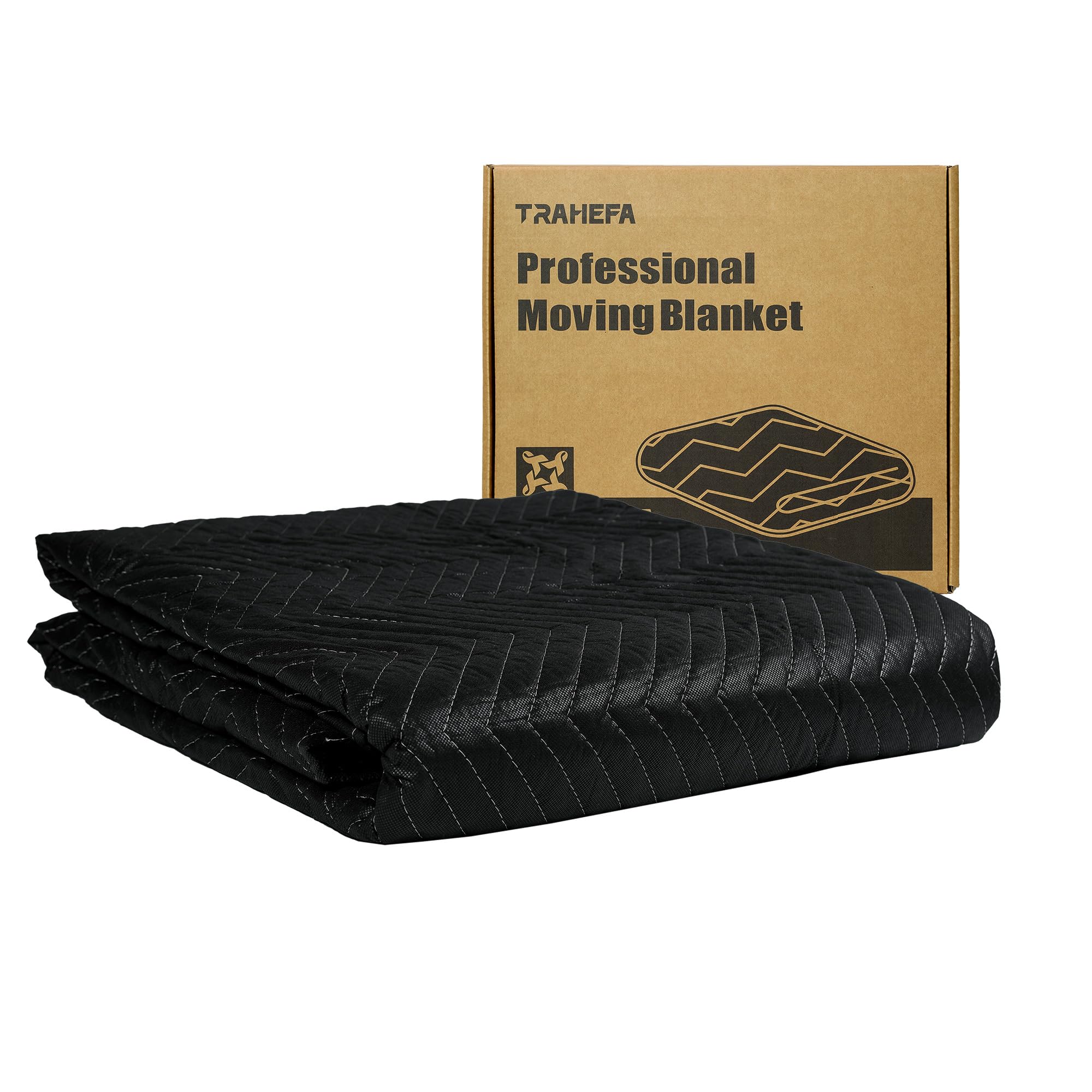 Trahefa Moving Blanket 80 * 72 in, Furniture Blankets for Moving Quilted Packing Moving Blankets Heavy Duty Moving Pads (1pc 80 * 72in)