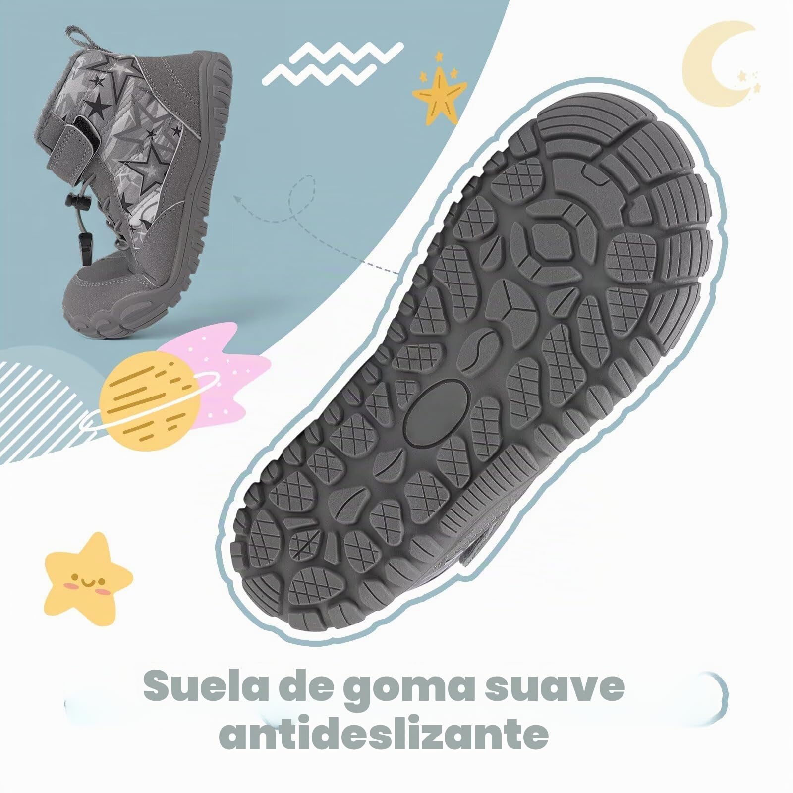 Botas de Nieve Zapatillas Niño Niña Barefoot Invierno Deportivas