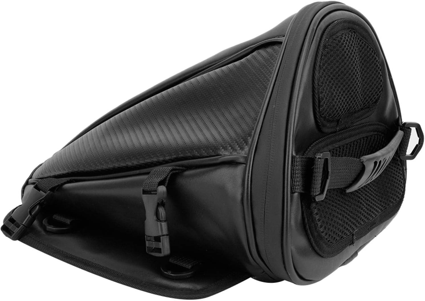 Motorcycle Seat Bag Tail Bag, Motorcycle Backseat Bag Waterproof Storage Saddle Bag Carry Bag Motorbike Rear Seat Bag Handbag, Black