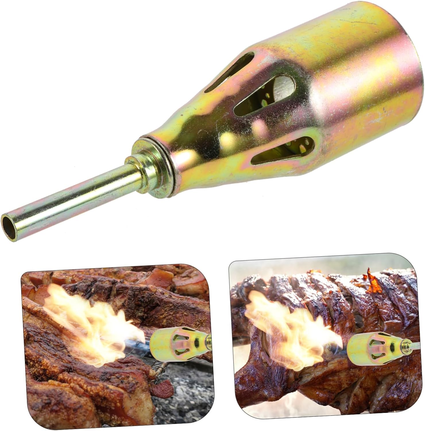 Gas Torch Head Replacement Nozzle for Bbq Cooking and Camping Iron Torch Burner Head for Indoor Outdoor Use Easy Installation and Performance