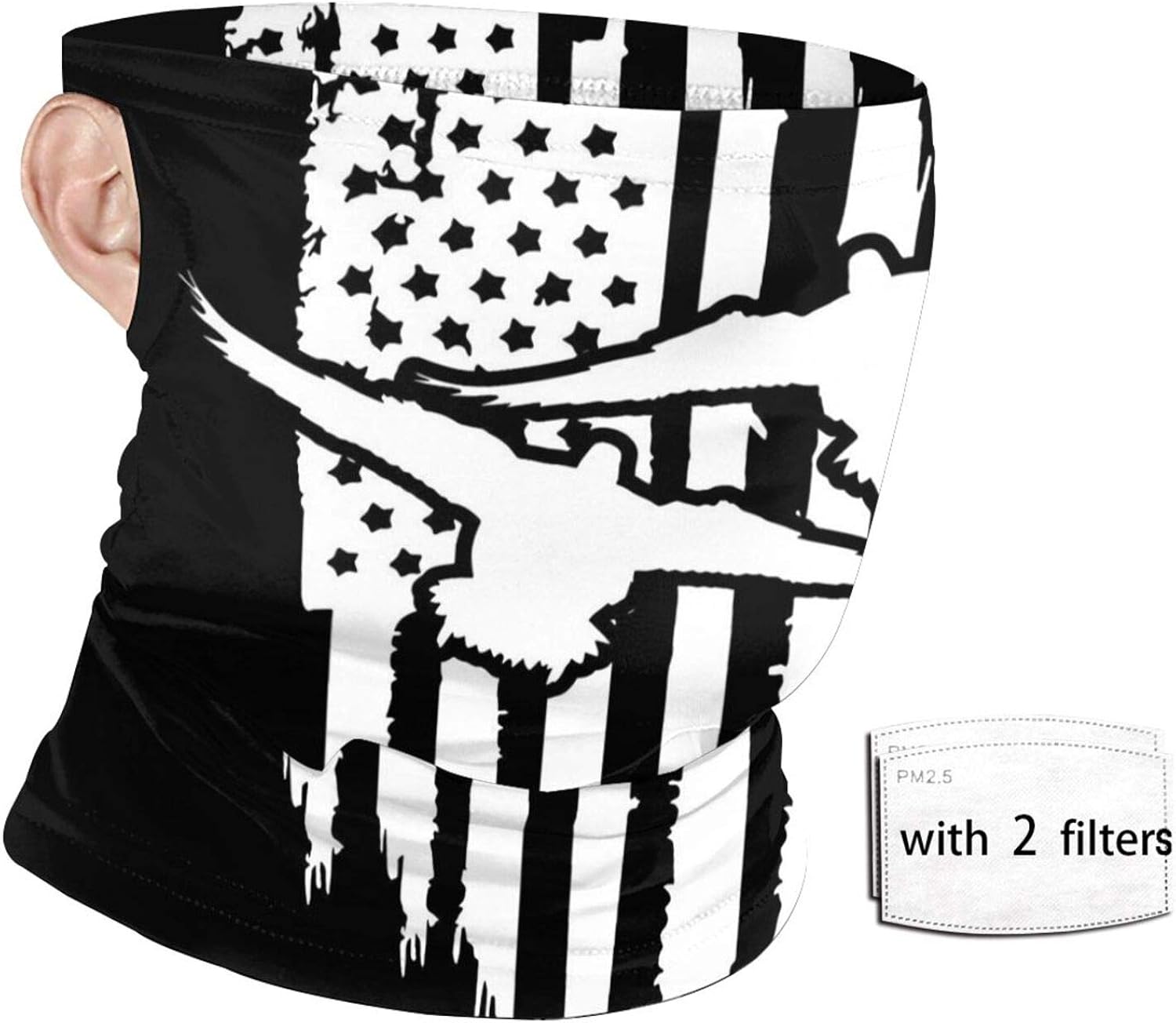 American Flag Duck Drake Hunting Decoy (2) Ear Loops Neck Gaiter