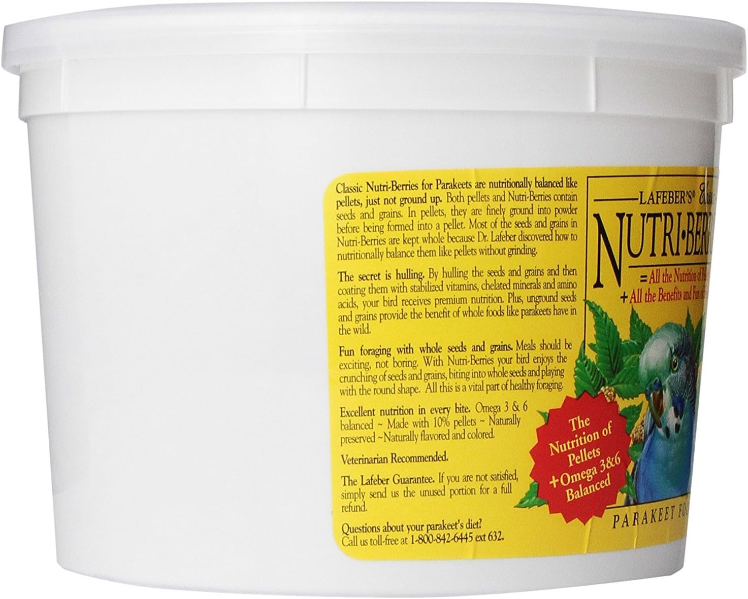 Lafebers 2 Pack of Parakeet Nutri-Berries, 4 Pounds Per Container