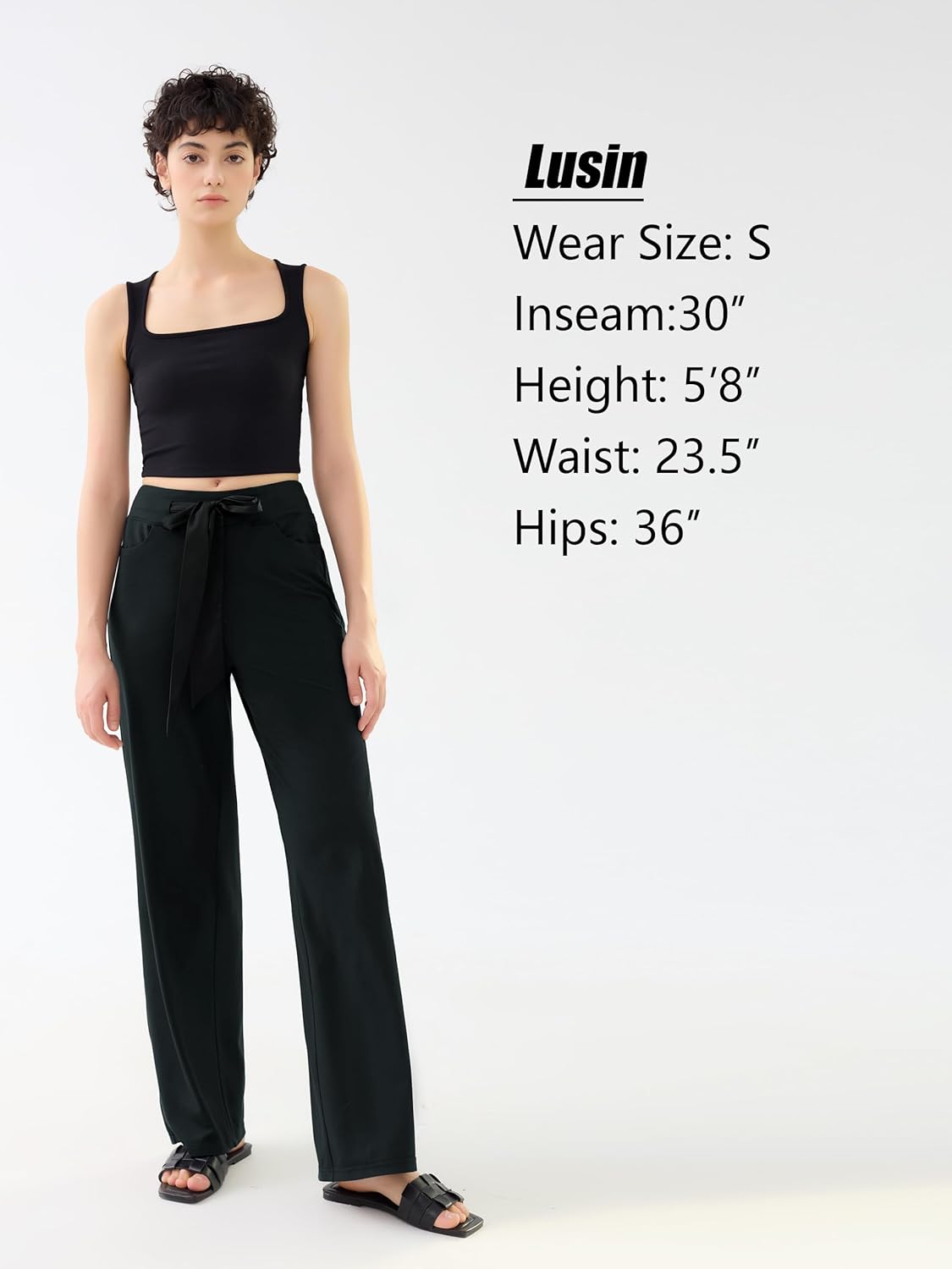 SEVEGO Women's 30/32 Wide Leg Yoga Pants Comfy Casual Pajama Bottoms Baggy Loose High Waisted Lounge Flowy Palazzo Pants - Image 5