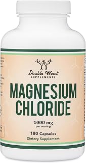 Magnesium Chloride (Cloruro De Magnesio) - 180 Capsules, 1,000mg Per Serving, Supports Digestive and Bone Health - Non-GMO and Gluten Free by Double Wood Supplements