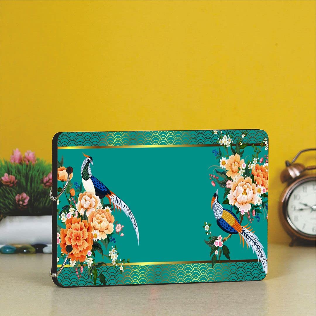 CVANU Beautiful Two Peacock With Colorful Flower Wooden Photo Album Scrapbook for Memories & Gifting Size (16CM X 26CM) Mullticolor (B09KL9LCF1) Amazon Price History, Amazon Price Tracker