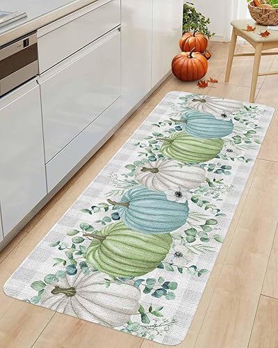 Vista 291 de Tapete de Feliz Navidad, tapete antideslizante para puerta delantera, baño, cocina, dormitorio, patio, entrada, 16 x 24 pulgadas, rojo, negro y verde