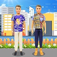 Vista 7 de Ecore Fun 11 artículos 11.5 pulgadas ropa y zapatos para muñeco de niño - 5 conjuntos de ropa casual de moda, 2 trajes de baño, 4 pares de zapatos