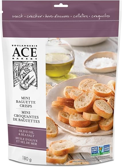 ACE Bakery Premium Crackers, Olive Oil & Sea Salt Mini Crisps, 180g