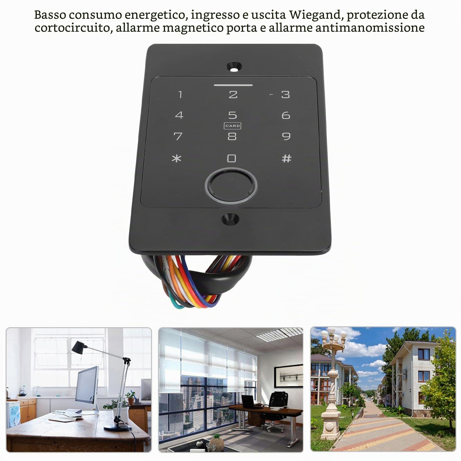 Tastiera di Controllo Accesso WiFi, Tastiera RFID 125Khz, Controller di Accesso Impermeabile, Apriporta con Telecomando con Impronta Digitale, APP, Sblocco Scheda e Password